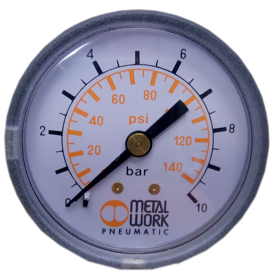 Product afbeelding Metal Work manometer Skillair AA staal D 40 mm 0-16 bar 1/8"