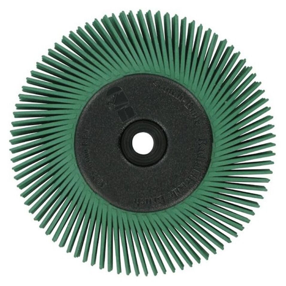 Product afbeelding 3M Scotch-Brite Radial Bristle Brush BB-ZB met adapter, Type A, 152 mm x 12,7 mm x 25,4 mm, P50