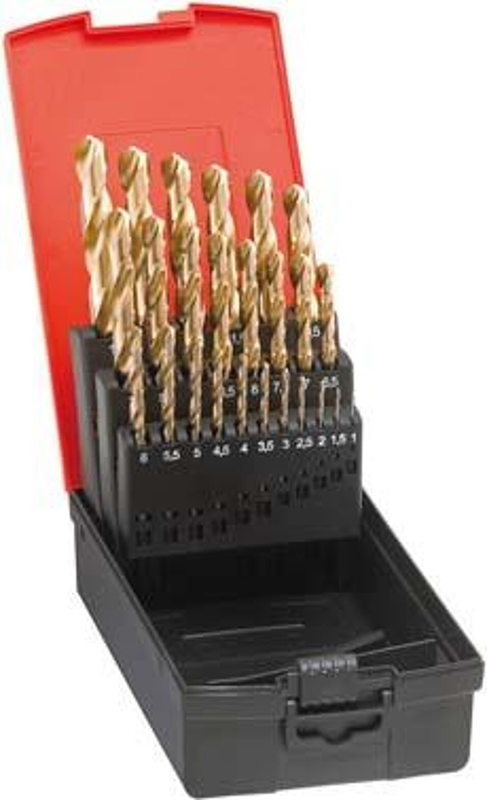 Product afbeelding Format Spiraalborenset profielgeslepen HSS Tin D338-N in kunststof koffer 1-13,0mm 25-dlg.