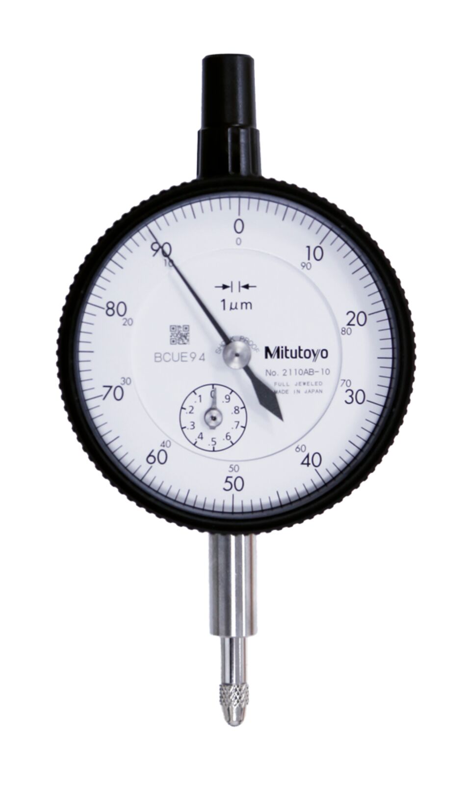 Product afbeelding Mitutoyo meetklok  1,0mm/0,001mm  2110AB-10, Vlakke achterwand, schokbestendig