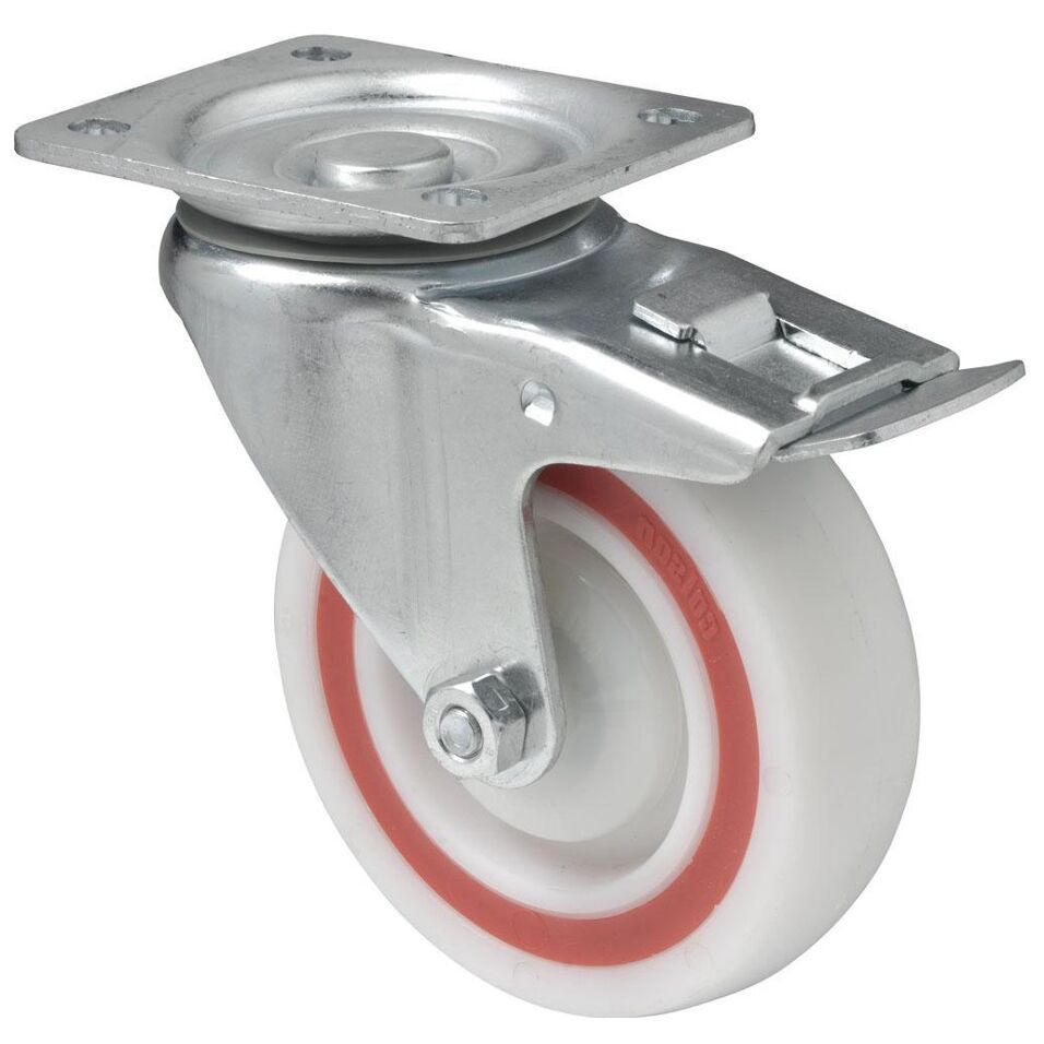 Product afbeelding Colson zwenkwiel BPCO met topplaat en rem 100 x 30mm 150kg