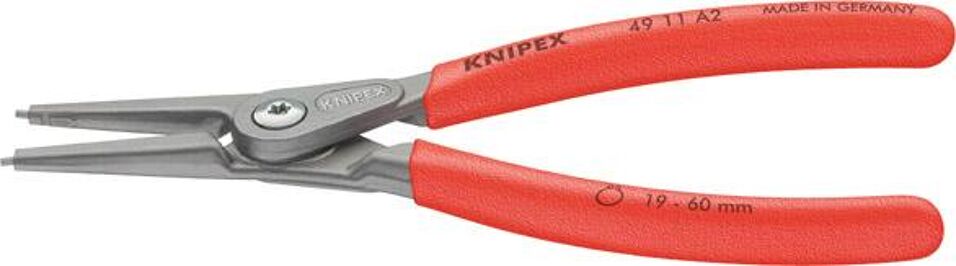 Product afbeelding Knipex Borgveertang met veer binnen, rechte bekken Staal A3