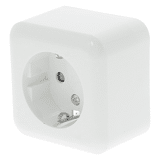 Contactdoos polarwit opbouw     1-voudig