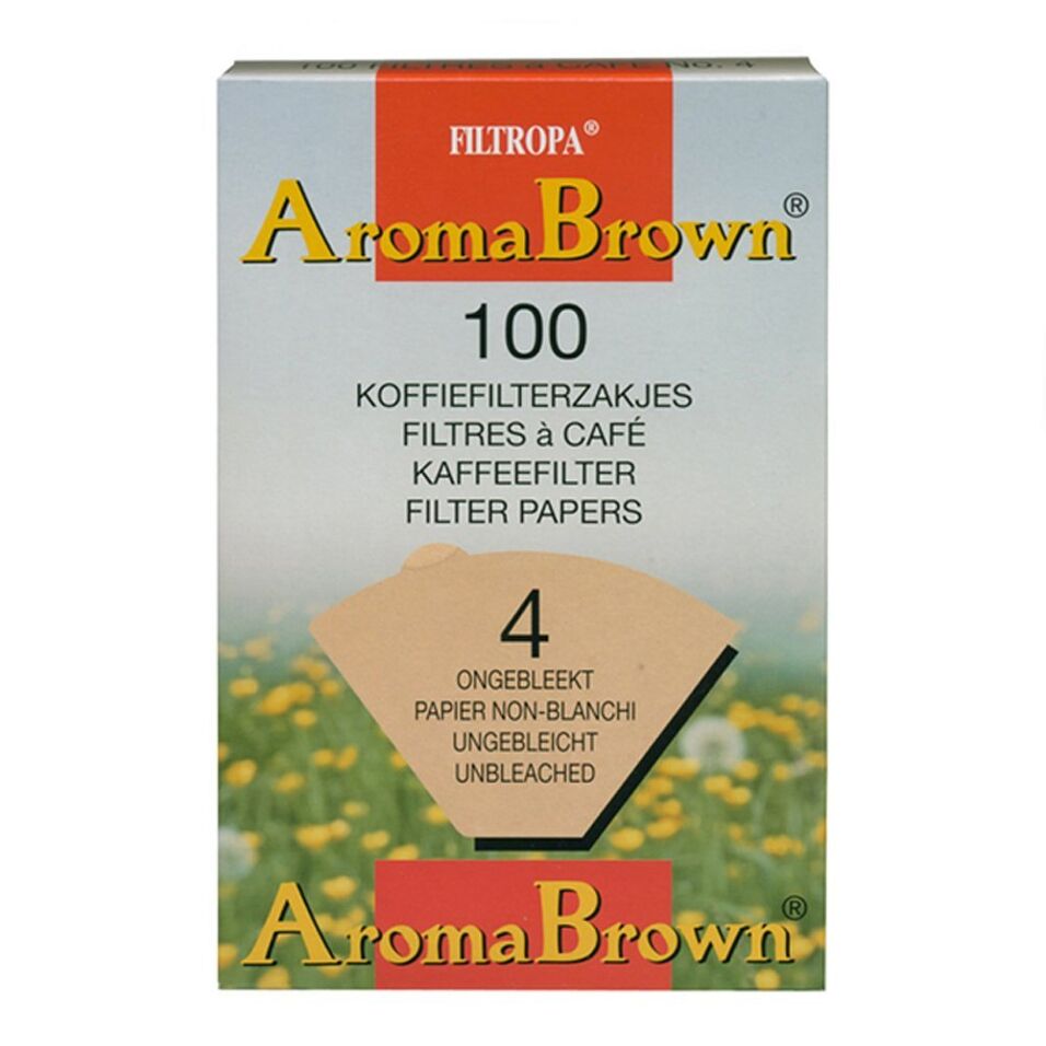 Product afbeelding Koffiefilterzakjes ongebleekt nr4 doos a 100 stuks