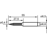 Ersa Soldeerpunt Potloodpunt, verlengd 0,4mm