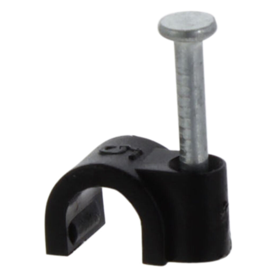Product afbeelding Q-Link kabelclip zwart rond 5mm a 20 st.