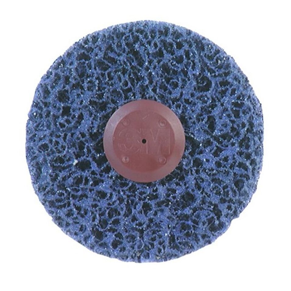 Product afbeelding 3M Scotch-Brite Clean en Strip Schijf CG-ZS op stift, blauw, 100 mm x 25 mm x 6 mm, S XCRS