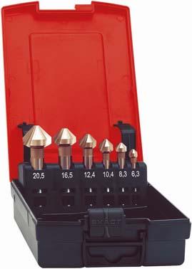 Format Verzinkborenset HSS D335-C 90gr. kunststof cassette 6-dlg. 6,3-20,5mm