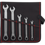 Format ringsteek- ratelsleutelset recht 8-19mm 5-delig in roltas