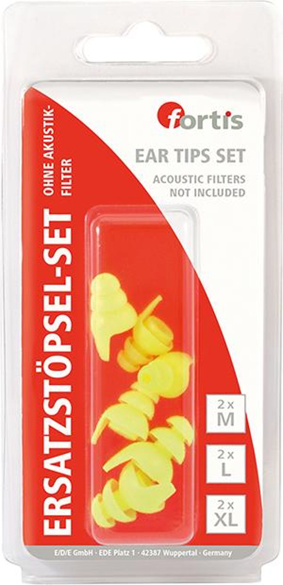 Product afbeelding Fortis oordoppenset 2x M/L/XL 6-dlg