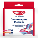 HeltiQ Gaaskompres Medium 5 x 8,5 cm a 16 stuks