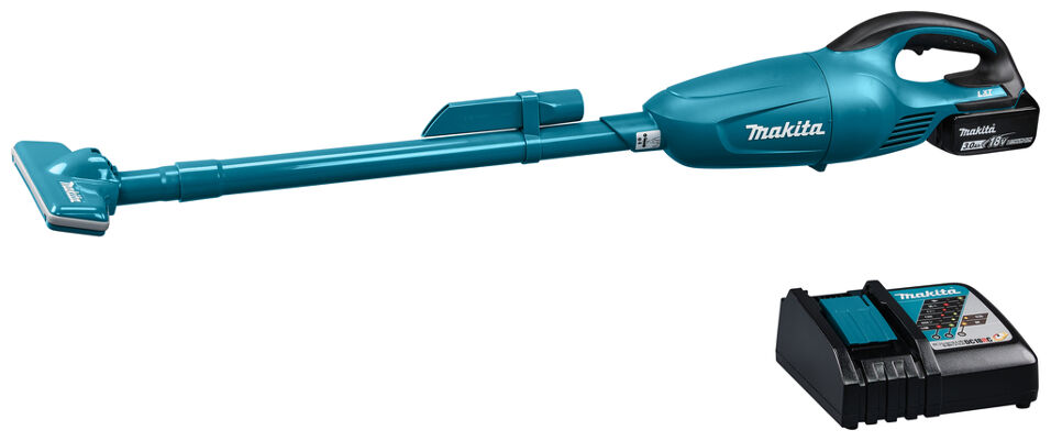 Product afbeelding Makita accu steelstofzuiger blauw DCL180RT