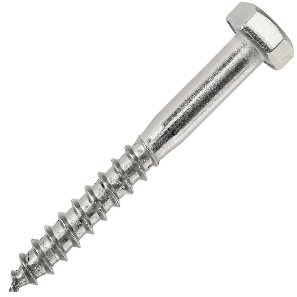 Product afbeelding Zeskant houtdraadbout DIN 571 RVS A2 - 10x40 mm