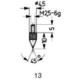 Kafer Meetstift HM spits 45gr.