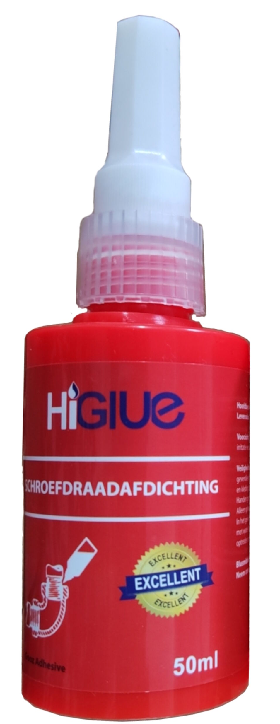 Product afbeelding HiGlue schroefdraadafdichting 50 ml