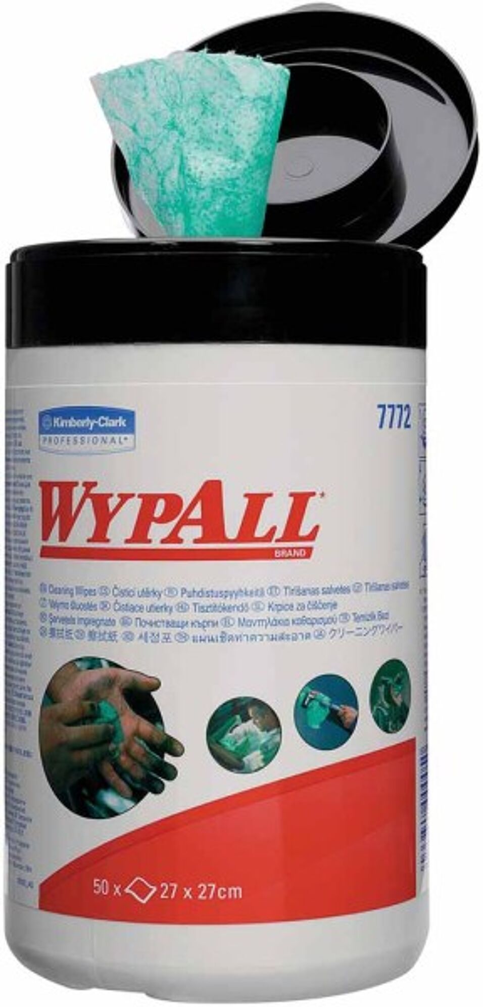 Product afbeelding Wypall handreinigingsdoeken 50 doeken 07772