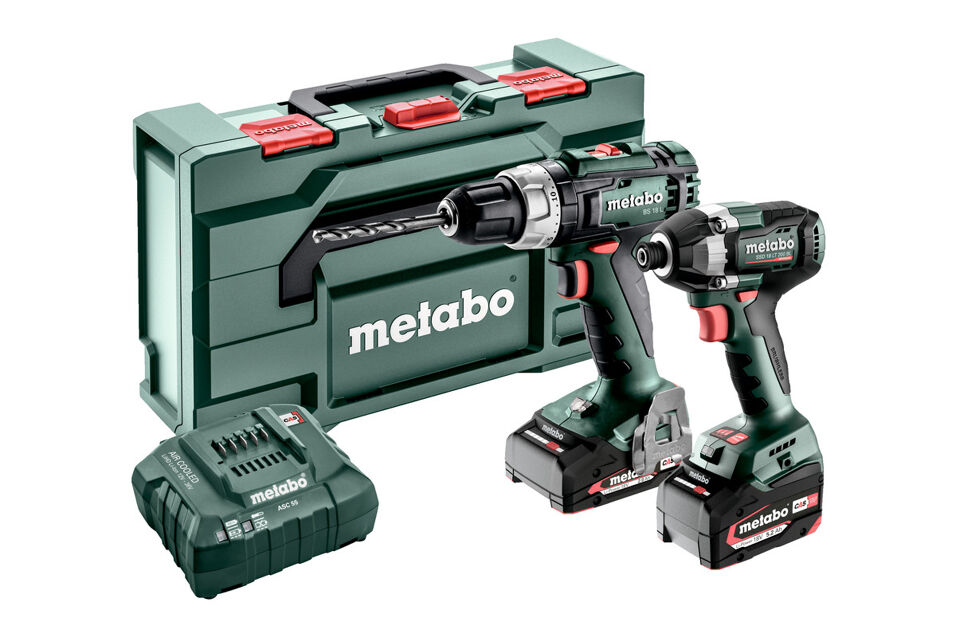 Product afbeelding Metabo accu machineset BS18L+SSD18LT200BL, 1 x 2,0 Ah, 1x LiPower 4,0Ah, lader ASC 55