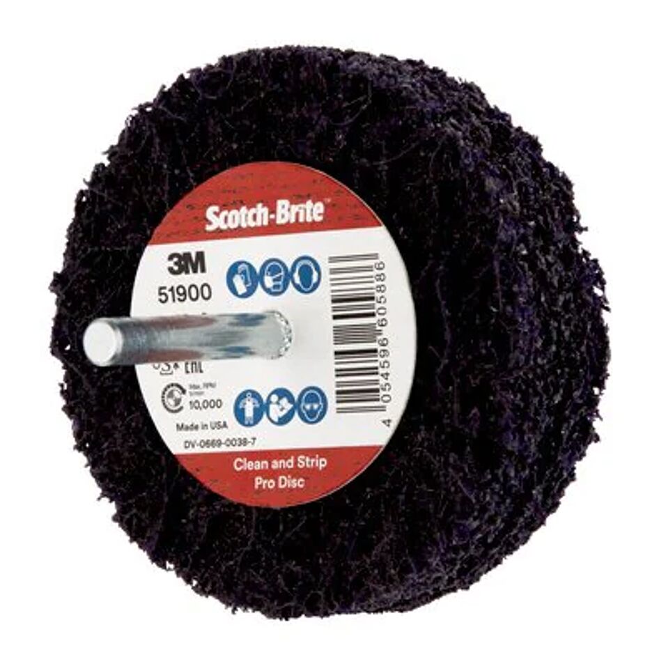 Product afbeelding 3M Scotch-Brite Clean and Strip Schijf XT-ZS Pro op stift, 75 mm x 25 mm x 6 mm, S XCRS