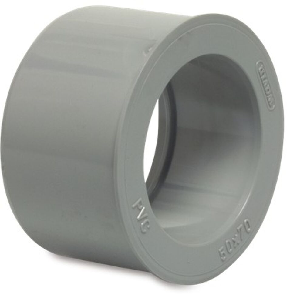 Product afbeelding Verloopring PVC-U 70 mm x 75 mm lijmmof x spie grijs