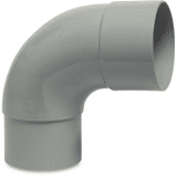 Bocht 87° PVC-U 100 mm lijmmof x verjonging grijs