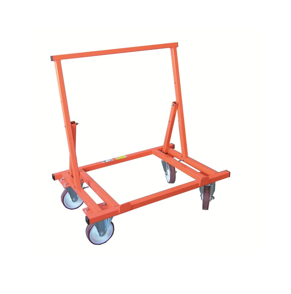 Product afbeelding Platenkar oranje met 4 wielen 900 kg