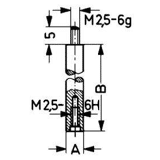 Kafer Verlengstuk voor meetstift 60mm