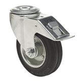 Colson zwenkwiel BPSM met boutgat en rem 80 x 25mm 50kg