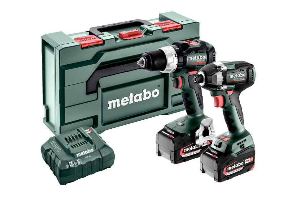 Product afbeelding Metabo accu machineset BS18LT+SSD18LT200BL, 2 x LiPower 5,2 Ah, lader ASC 55