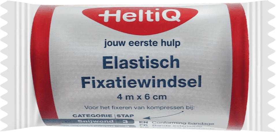 Product afbeelding HeltiQ Elastisch Fixatiewindsel 4 m x 6 cm