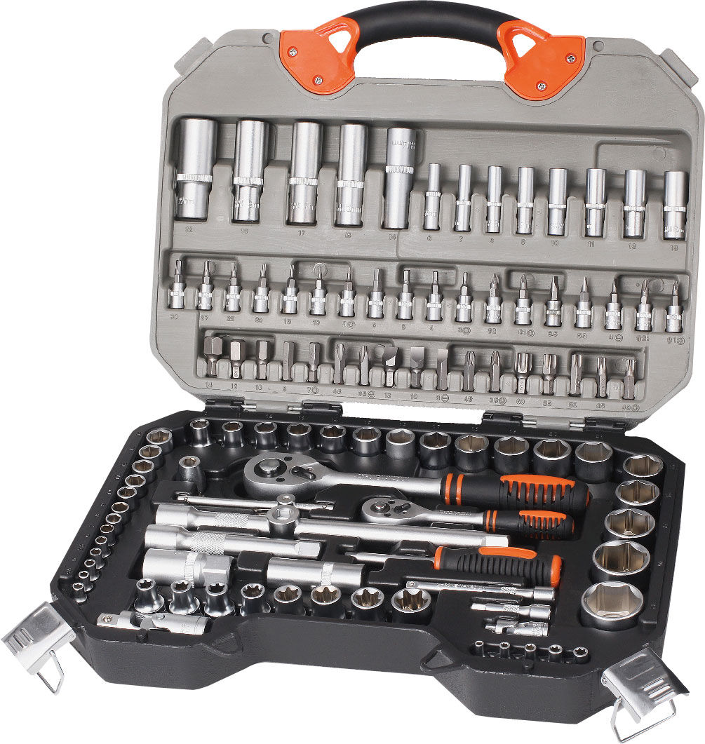 Clark dopsleutelset 1/4" / 1-2" 108-delig in kunststof koffer