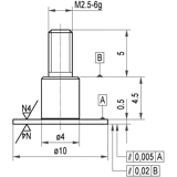 Kaefer Tastpunt staal afb.11 10.0x 0.5mm