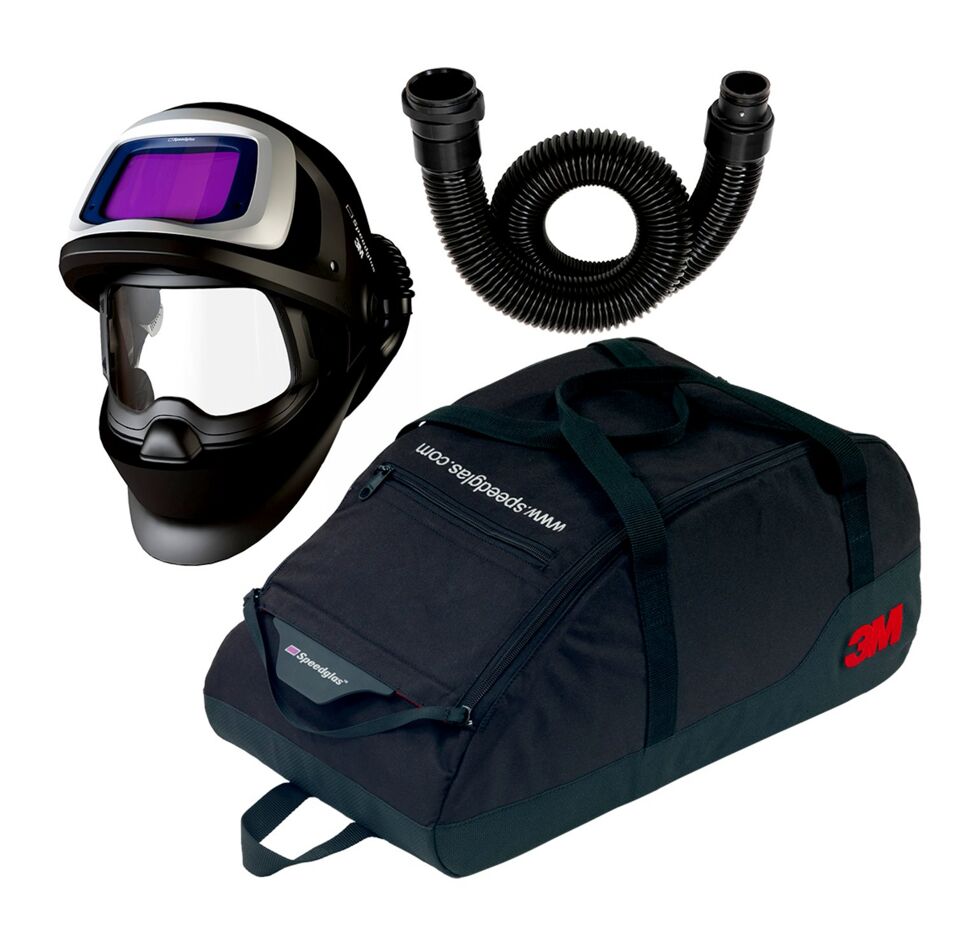 Product afbeelding 3M Speedglas 9100 FX Air lashelm +SW met Speedglas Lasfilter XXi, ademslang QRS 834016 + opbergtas 790101