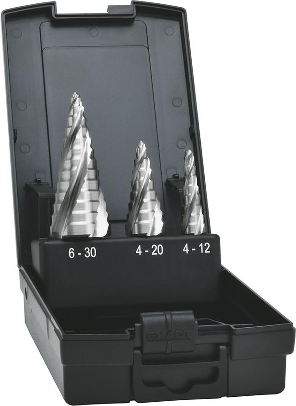 Product afbeelding Exact Getrapte boor HSS set 4-voudige spiraalgroef 4-30 mm