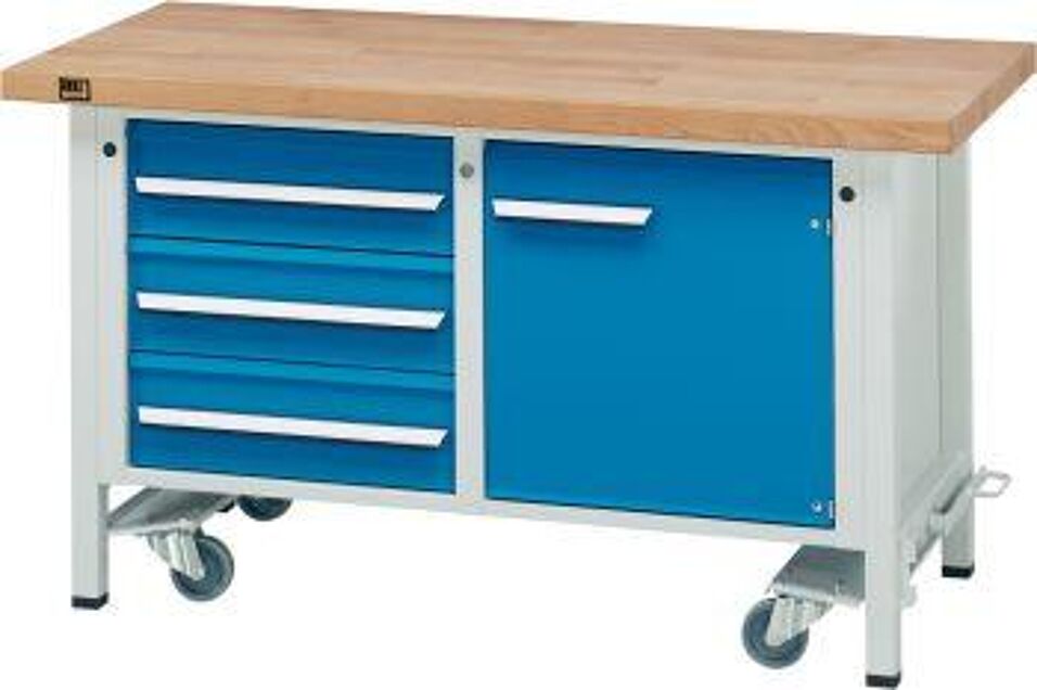 Product afbeelding Werkbank verrijdbaar 1500x700x40 3 laden