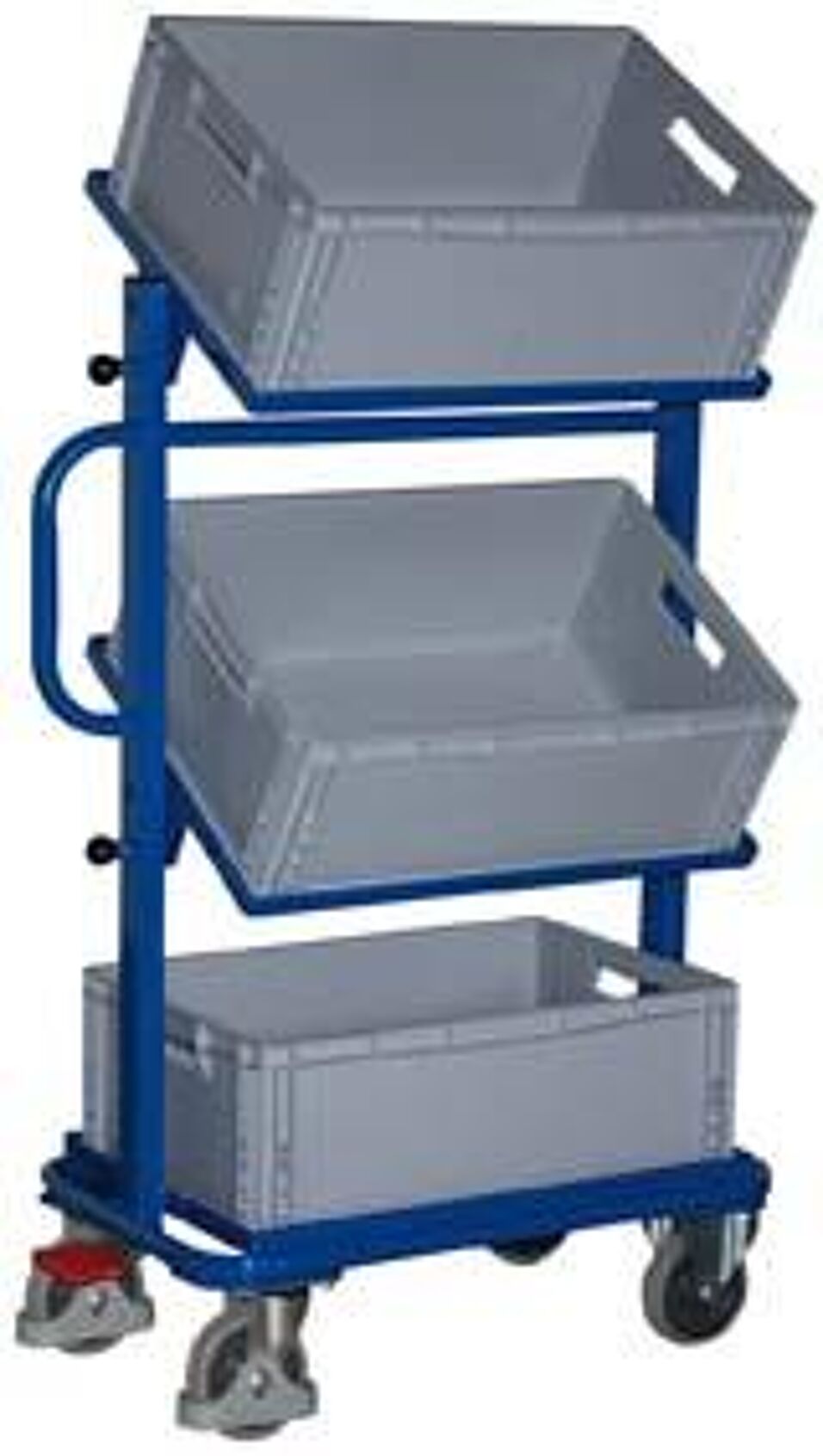 Product afbeelding Bijzetwagen 200 kg met bakken verstelb.