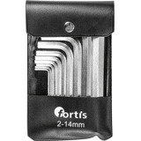 Fortis Haakse inbussleutelset Set in tas 10-delig 2-14mm