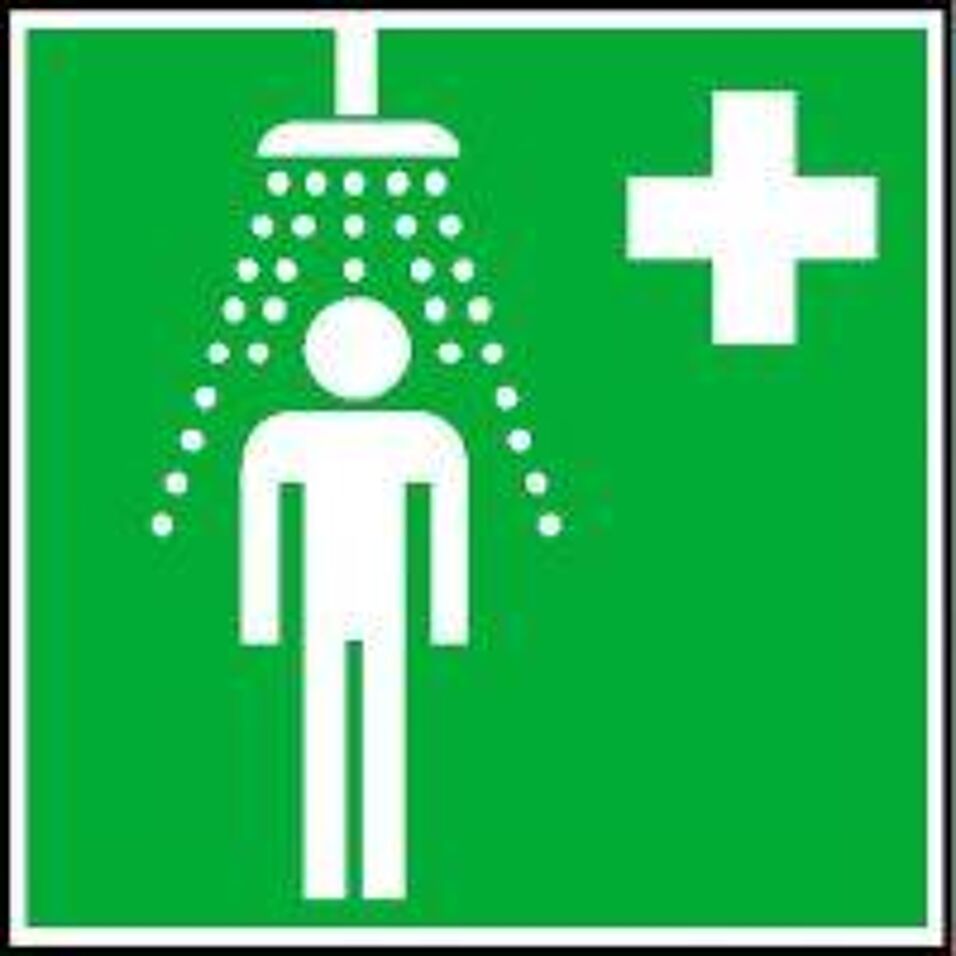 Product afbeelding Sticker nooddouche             200x200mm