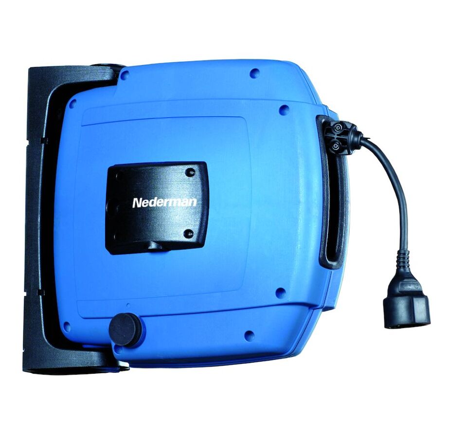 Product afbeelding Nederman kabelhaspel blauw C20 3x1,5mm2 12m Euro (CEE 7/2 P+E)