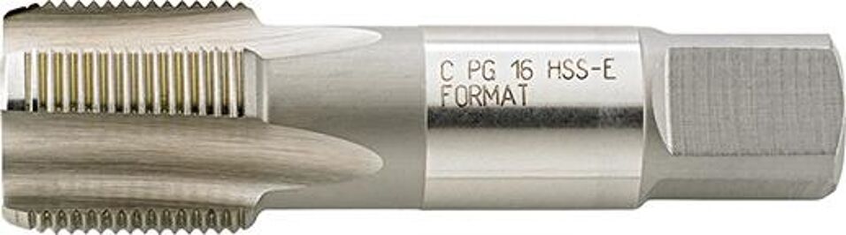 Product afbeelding Format Machinetap voor pantser-pijpschroefdraad PG13,5 HSSE D40432, met aansnijding C PG 13,5