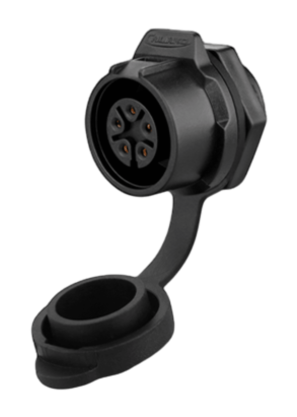 Product afbeelding CNLINKO vrouwelijk Chassisdeel kunststof LP16 5-polige Snelle vergrendeling, IP67/IP68