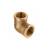 Messing knie volle doorlaat  1/2