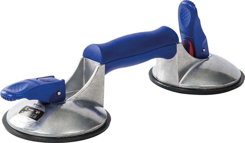 Product afbeelding Platendrager aluminium 2-kops 120 mm 60 kg met geintegreerde vacuumaanduiding