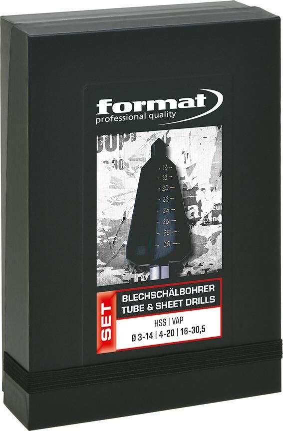 Format Set conische plaatboren HSS 3-30,5mm
