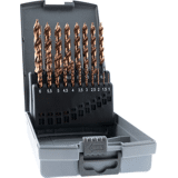 Guhring StepPower borenset HSCO   1-10mm, DIN 338, 3-vlak opnameschacht 0,5 oplopend in set van 19 stuks