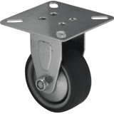 Colson bokwiel FDPE met topplaat 50 x 20mm 40kg