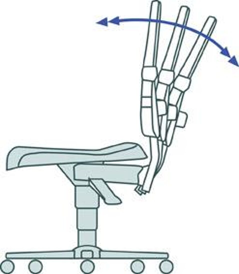 Product afbeelding Stoel Unitec 1 stof blauw 9650-1103