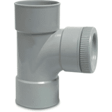 Pvc t-stuk met schroefdeksel       110mm