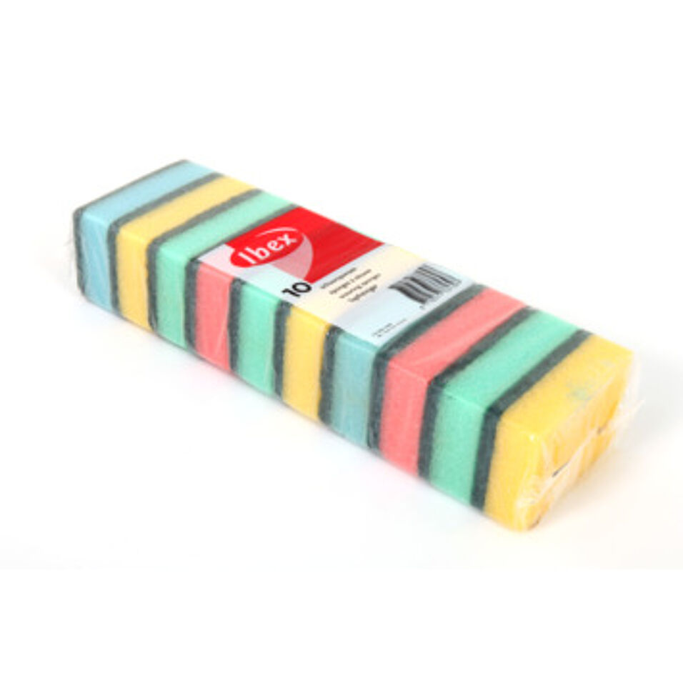 Product afbeelding Ibex Schuurspons assorti 10 stuks