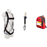 3M Protecta Premium valbeveiligingsset, harnas, persoonlijke zelfintrekbare lijn van 1,8 m, rugzak, 1150508
