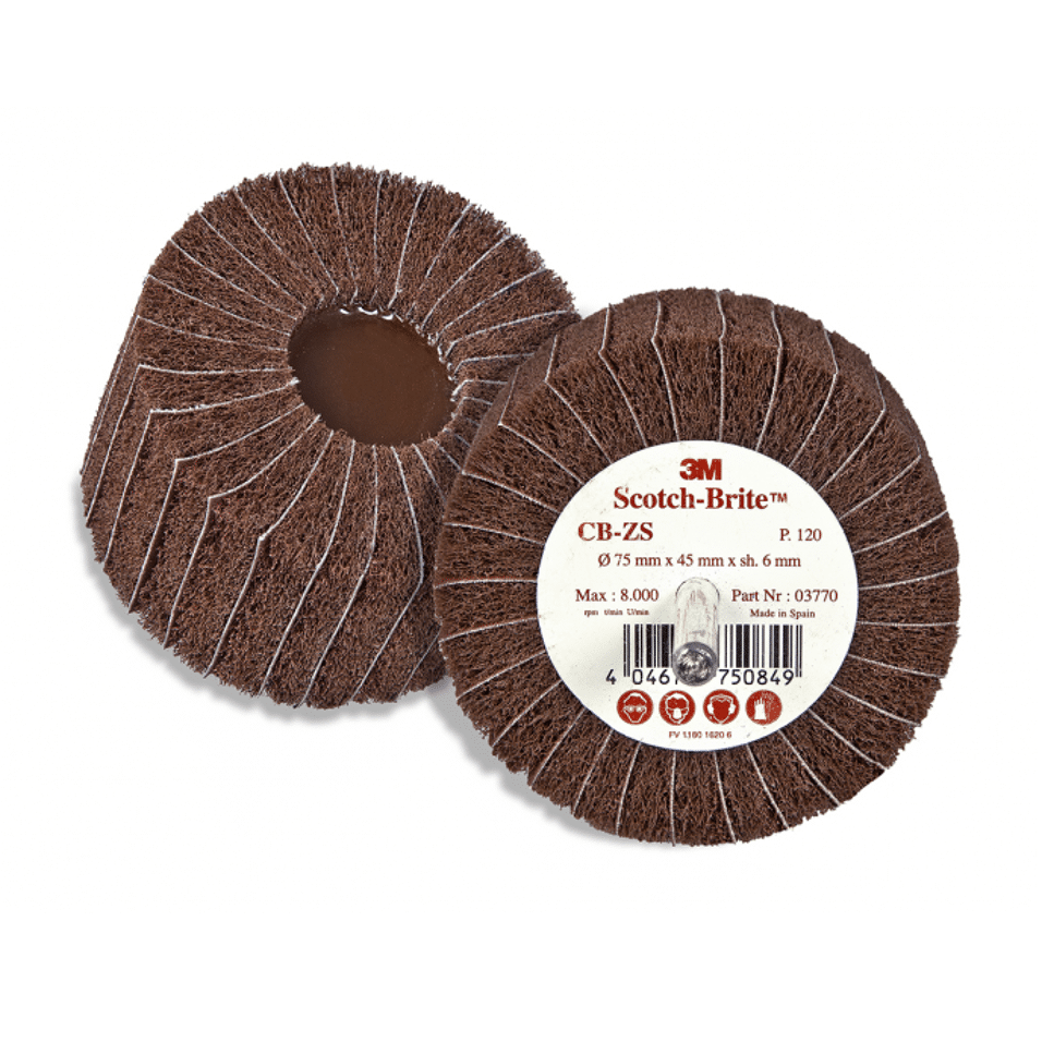 Product afbeelding 3M Scotch-Brite Combi Lamellenborstel op shift CB-ZS, 100 mm x 45 mm, P80
